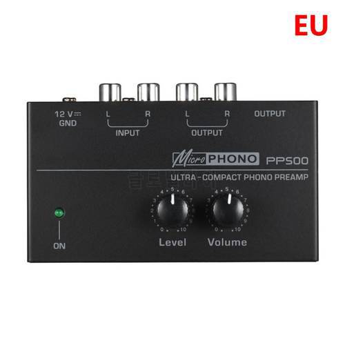 PP500 Phono Preamp Preamplifier with Level Volume Control for LP Vinyl Turntable