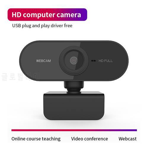 HD 1080P Webcam Mini Computer PC WebCamera with Mic USB 2.0 Rotatable Cameras for Live Broadcast Video Calling Conference Work