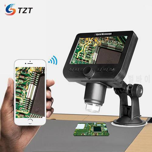 TZT 2MP 50X-1000X WiFi Digital Microscope w/4.3