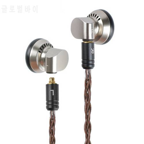 Yincrow RW-1000 RW1000 In Ear Metal Flat Head Earbuds Carbon fiber titanium crystal Diaphragm HiFi Earphone With MMCX Cable