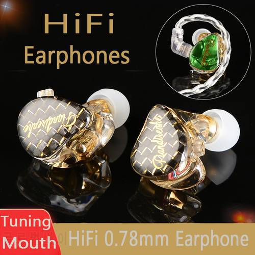 New TD08 HIFI Tuning mouth Earphones 0.78 2pin resin custom fever IEM earphones For qdc huawei Dynamic with Earbuds DJ Stage