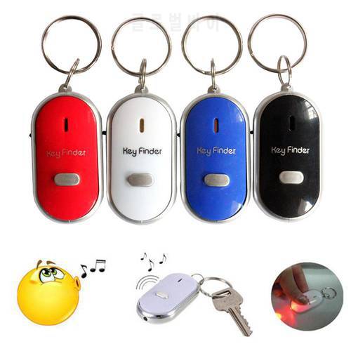 2021 New 4 Colors Mini LED Whistle Key Finder Flashing Beeping Remote Lost Keyfinder Locator Keyring for children the older
