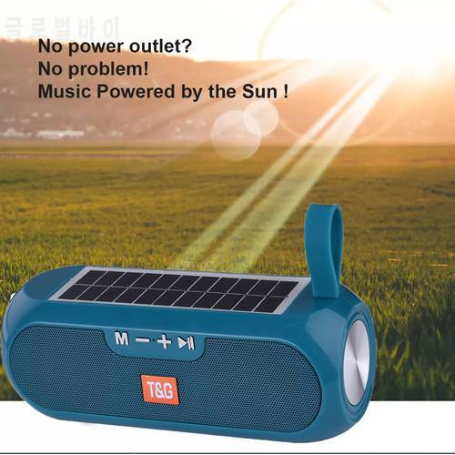 TWS Waterproof TG182 Speaker Portable Column Wireless Stereo Music Box Solar Power Bank Boombox MP3 Loudspeaker Outdoor Speakers