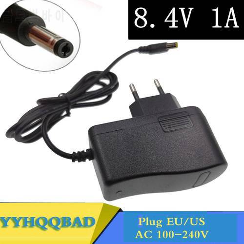 8.4V 1A 18650 Lithium Battery Charger 2S 18650 battery Portable Wall Charger DC 5.5 * 2.1 MM/DC5.5*2.5MM