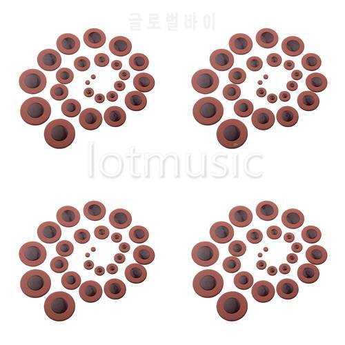 4Set Dark Brown Tenor Saxophone Woodwind Leather Pads for Yamaha Size Replacemenet