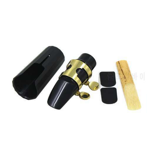 High Quality Soprano Sax Saxophone Mouthpiece Plastic with Cap Metal Buckle Reed Mouthpiece Patches Pads Cushions