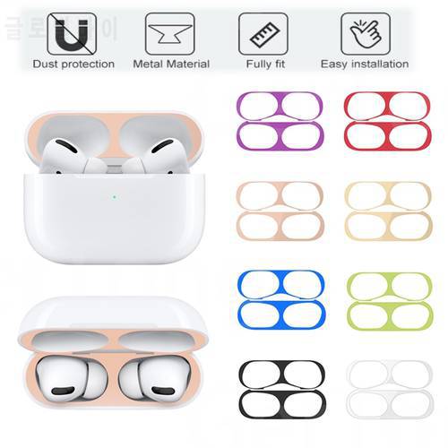 Metal Dust Guard Sticker Case for Apple Airpods Pro Earphone Cover for Airpods 3 Air Pods 3 2 Headphone Charging Box Accessories