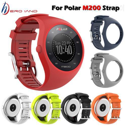 New Arrival For POLOR M200 Solid Color Soft Silicone Smart Bracelet Watch Strap Wrist Band for Polar M200 Correa Accessories
