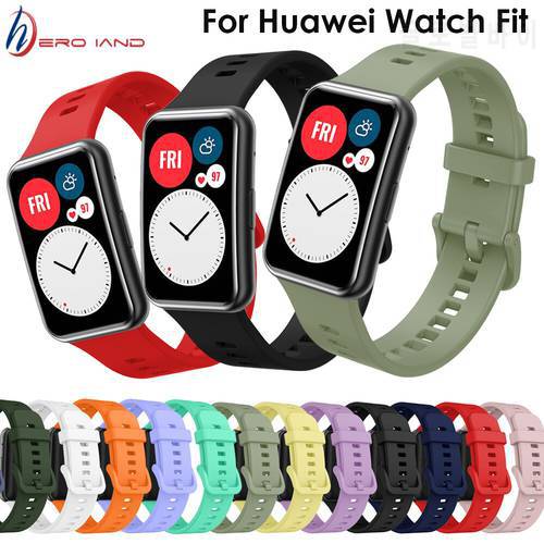 Sport Silicone Band For Huawei Watch Fit Strap Screen Protector Watch Case For Huawei fit 2020 Wristband Bracelet Accessories