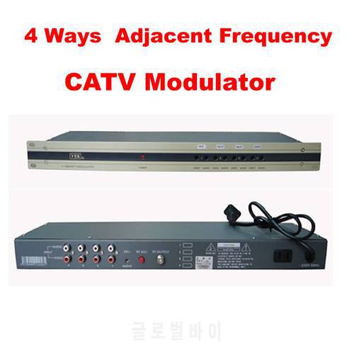 4 Ways CATV modulator Adjacent Frequency av to rf Modulator tv match set top box output RF signal for hotel/school/dormitory