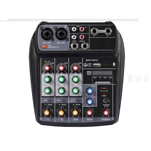 AI-4 4-Channel Ultra-Compact Audio Mixer With USB For Radio Studio