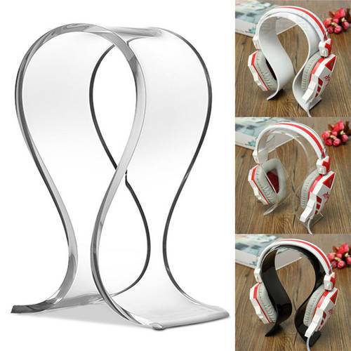 Universal U Shape Acrylic Headphone Stand Headphone Hanger Display Shelf Stand Bracket Desk Portable Headphone Accessories