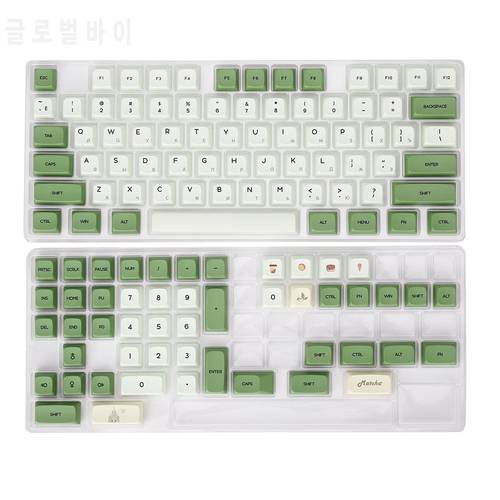 Matcha Dye Sub ZDA PBT Keycap Similar to XDA Japanese Korean Russian For MX Keyboard ansi GH60 61 GK64 68 87 96 75 ID80 SP84