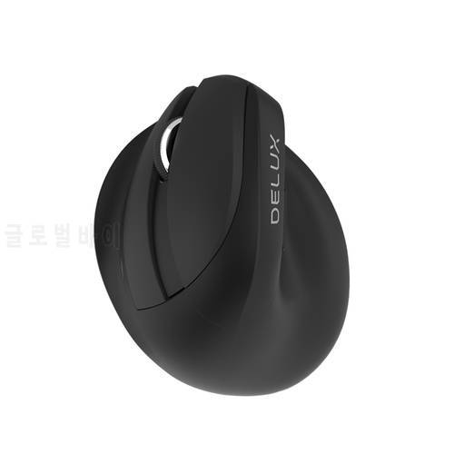 Delux M618ZD Left Hand BT Wireless Mouse Ergonomic Optical Rechargeable Mice For Computer