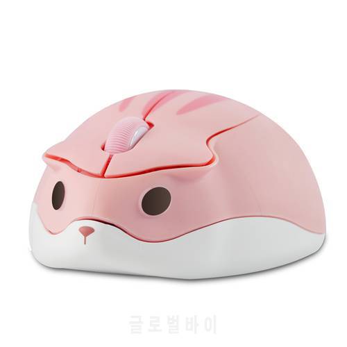 CHUYI 2.4G Wireless Optical Mouse Cute Hamster Cartoon Design Computer Mice Ergonomic Mini 3D Gaming Office Mouse Kid&39s Gift