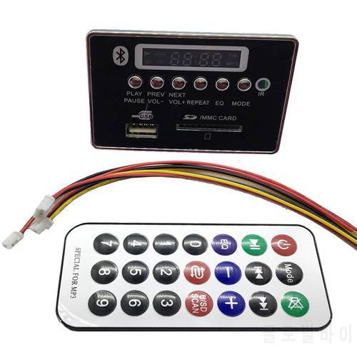 Bluetooth USB FM Aux Radio MP3 Decoder Board Module Remote Control For Car Player Integrated Car Bluetooth Hands-free MP3