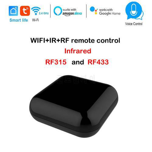 Tuya Smart Wifi Ir Rf Remote Smart Life APP Control Infrared 433mhz RF Devices Timing Voice Control Work With Alexa Google Siri