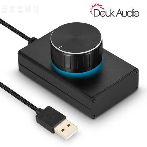 Douk Audio Mini USB Volume Controller for Computer Speaker One Key Mute Lossless Audio Control Knob
