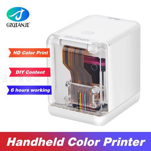 Kongten Mbrush Printer Mobile Color Mini Handheld Printer inkjet WIFI USB tattoo logo wireless Bluetooth A4 inkjet Phone printer
