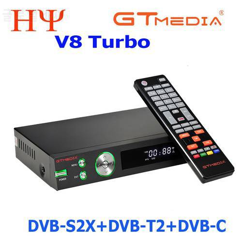 Gtmedia V8 Turbo Pro2 DVB-S/S2/S2X,DVB+T/T2/Cable(J83.A/B/C)/ISDBT bulit in WIFI Support Full PowerVu, DRE &Biss key