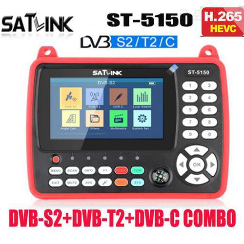 Satlink ST-5150 DVB-S2 DVB-T/T2 DVB-C Combo VS Satlink ws6980 Digital Satellite Meter Finder h.265 vs gtmedia v8 finder pro