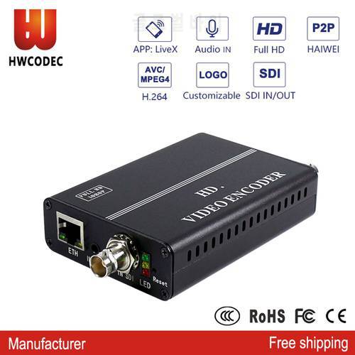 HWCODEC H8114 H.264 1080P SDI to IP Encoder RTMP RTSP RTMP/S SRT HTTP RTP RTP Encoder for Live Streaming