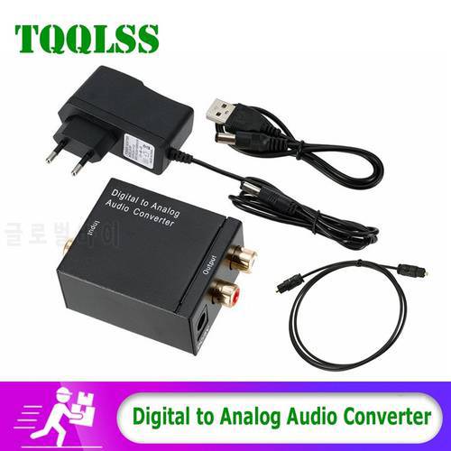 TQQLSS USB DAC Digital To Analog Adapter Optical Fiber Toslink Coaxial Signal To Analog RCA Audio Converter Amplifier Decoder