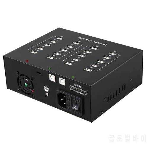 Sipolar Industrial Grade 100V-240V 20 Port USB 2.0 Data HUB With 5V 22A Power Adapter For 3G 4G Modem police body camera A-210P