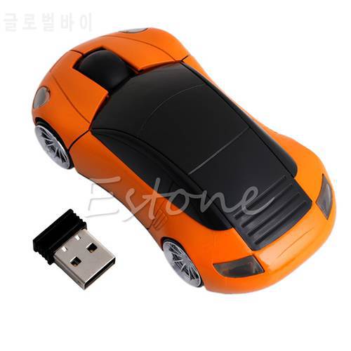 2022 New 2.4G 1600DPI Mouse USB Receiver Wireless LED Light Car Shape Optical Mice