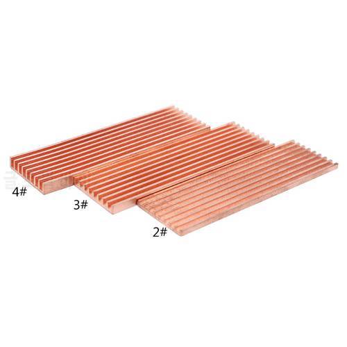 Pure Copper Heatsink Cooler Heat Sink Thermal Conductive Adhesive for M.2 2280 PCI-E NVME SSD 2/3/4mm