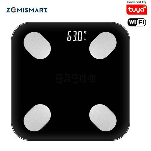 Zemismart WiFi Scale Tuya Smart Life Accurate Electronic Digital Weight Scales Fat/Muscle/Visceral Fat Weighing Scale