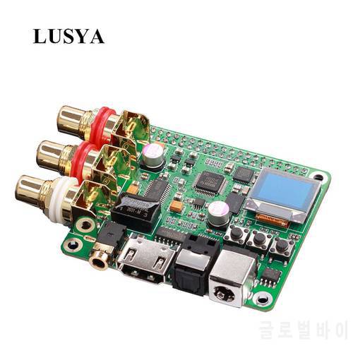 Lusya Raspberry Pi DAC Audio Decoder Board HIFI Expansion Moudle Supports Coaxial Fiber I2S OUT For Raspberry Pi 3B 3B+ 4B T0522