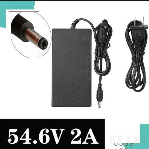 54.6V 2A Li ion Battery charger for 48V 13S li-ion Battery DC Socket/connector charger