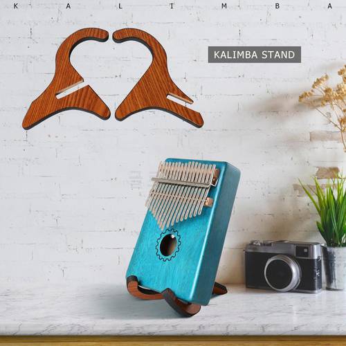 Portable Foldable Wooden Holder Stand Collapsible Display Stand Rack for Kalimba Thumb Piano Music Accessories