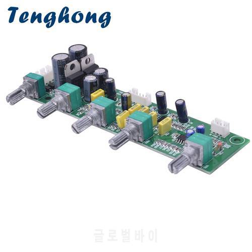 Tenghong NE5532 Subwoofer Preamplifier Tone Board 2.1 AC12V-15V Preamp Treble Bass Ultra low frequency Independent Adjustment