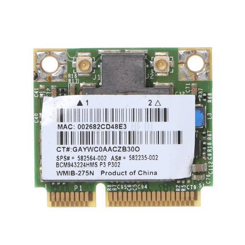 for hp BCM943224HMS Wireless Dual Band 802.11 a/g/n Half Mini PCI-E WiFi Card X6HA