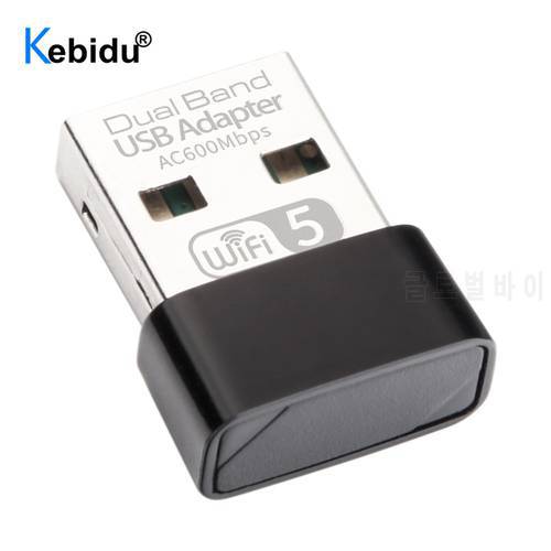 600Mbps Dual Band Wireless USB WiFi adapter RTL8188 Wi-Fi Ethernet Receiver Dongle 2.4G 5GHZ for PC Windows Wi Fi Laptop Desktop