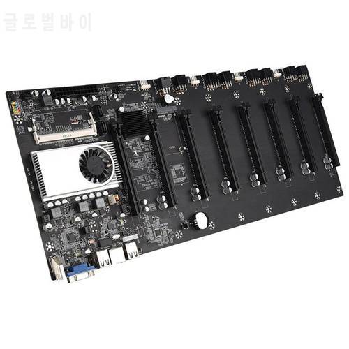 BTC-T37 Mining Motherboard CPU Set 8 GPU DDR3 Memory Integrated VGA Low Consumption Exquisite And Durable Miner Motherboard