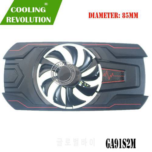 85MM GA91S2M DC12V 0.25A -PFTA 4Pin Graphics fan for Sapphire SAPPHIRE RX560 RX550 2G D5 Graphics Card Cooling