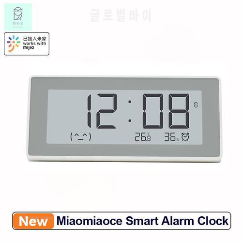 Miaomiaoce Smart Clock Thermometer Hygrometer Electronic ink Temperature Measuring Tools Smart Electric Digital Alarm Clock