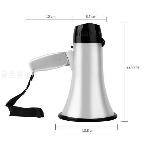 High Power 30W Portable Hand Bullhorn Megaphone Trumpets Recording Horn Tour Guide Speakers