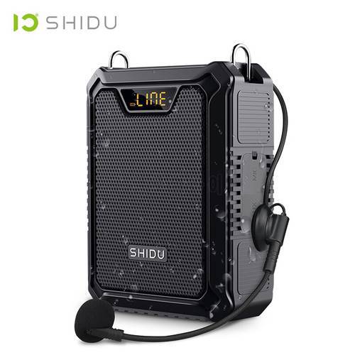 SHIDU 30W IPX6 Waterproof Portable Rechargeable Voice Amplifier Loudspeaker Bluetooth Speaker with Wired Mic for Teachers M1000
