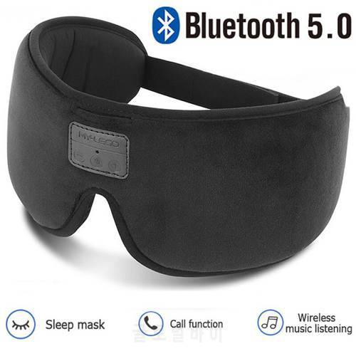 2022 Upgraded Bluetooth 5.0 3D Sleep Headphones Eyemask Soft Headset with Ultra-Thin Stereo Speaker Support Handsfree