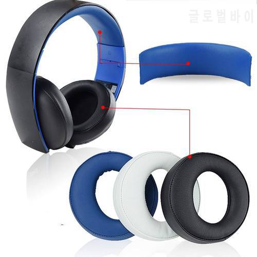 3 Generation Earpads with Buckle For sony CECHYA0083 PS4 7.1 Headphones Headset Accessories Blue Headband Earpads Repair Parts