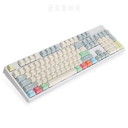 Canvas Color Design PBT Backlit Keycaps For Cherry Mx Switch 87 104 108 Keys Mechanical Gaming Keyboard Keycaps Replacement DIY
