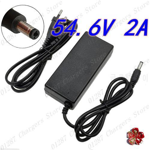 54.6V 2A Lithium Ebike battery Charger 48V 13S li-ion Battery charger DC Socket/connector