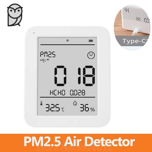 Miaomiaoce Air Detector E-Link Screen Thermometer Hygrometer PM2.5 Formaldehyde Monitor Work With APP Smart Control
