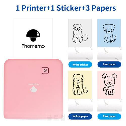 Phomemo Portable Label Printer M02Pro Mini Photo Printer Wireless Thermal Printer for iOS&Android, Plan Journal, DIY HD Printing