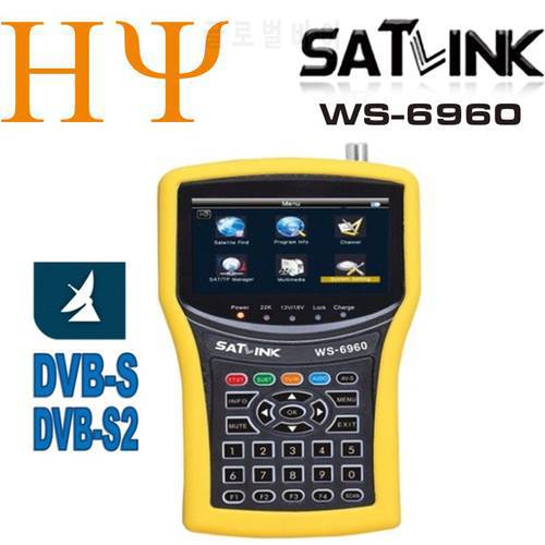 satlink ws-6960 dvb s2 4.3 inch HD display DVB-S2 HD MPEG4 satlink 6960 Satellite Finder Meter satlink 6960