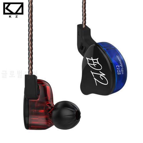 KZ ED12 Earphones Detachable Cable Dynamic In Ear Audio HiFi Music Sports Earbuds with Mic Headset KZ EDX ZST ES4 ZSN ZSN PRO